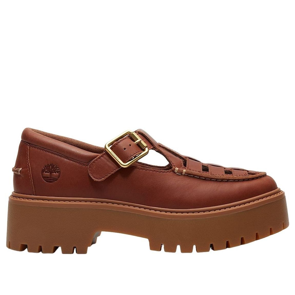 (WMNS) Timberland Stone Street Platform Buckle Shoe 'Rust Full-Grain' TB0A4188EM6