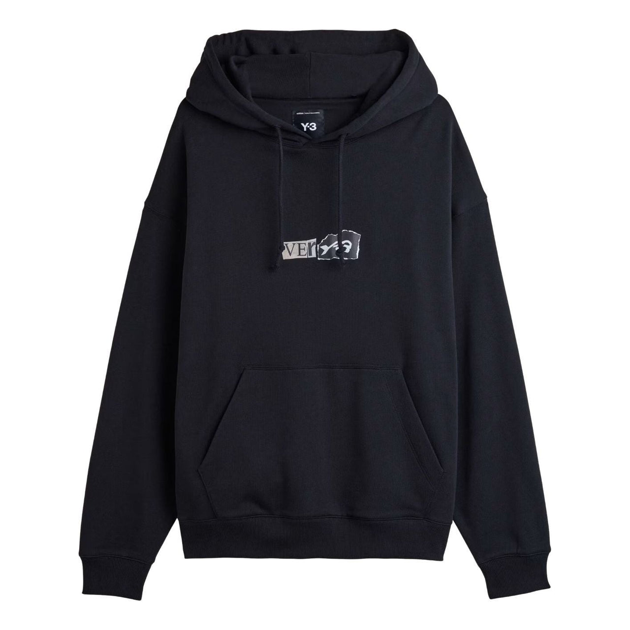 adidas Y-3 Bruched Terry GFX Hoodie 'Black' KR2208