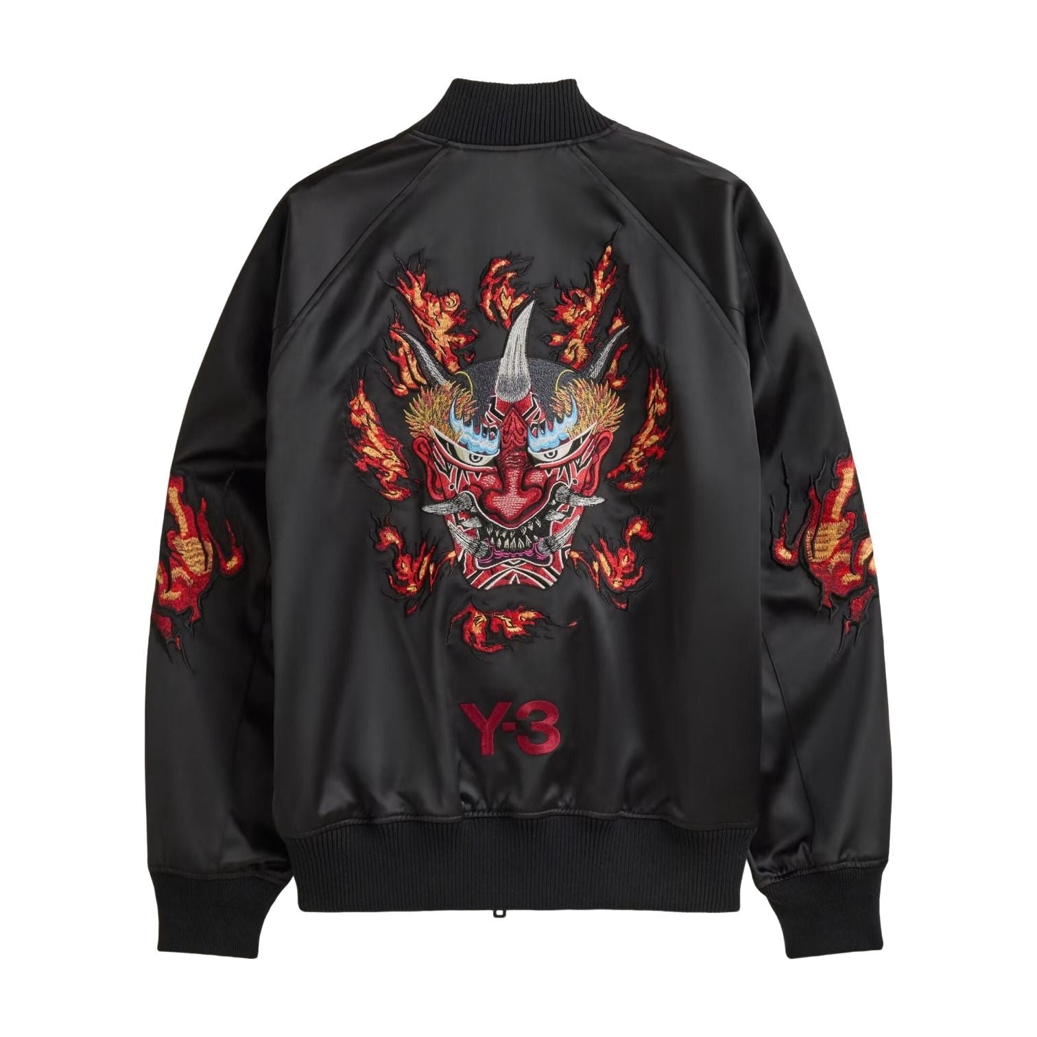 adidas x Y-3 Embroidered Graphic Satin Souvenir Jacket Asia Sizing 'Black' KR1110