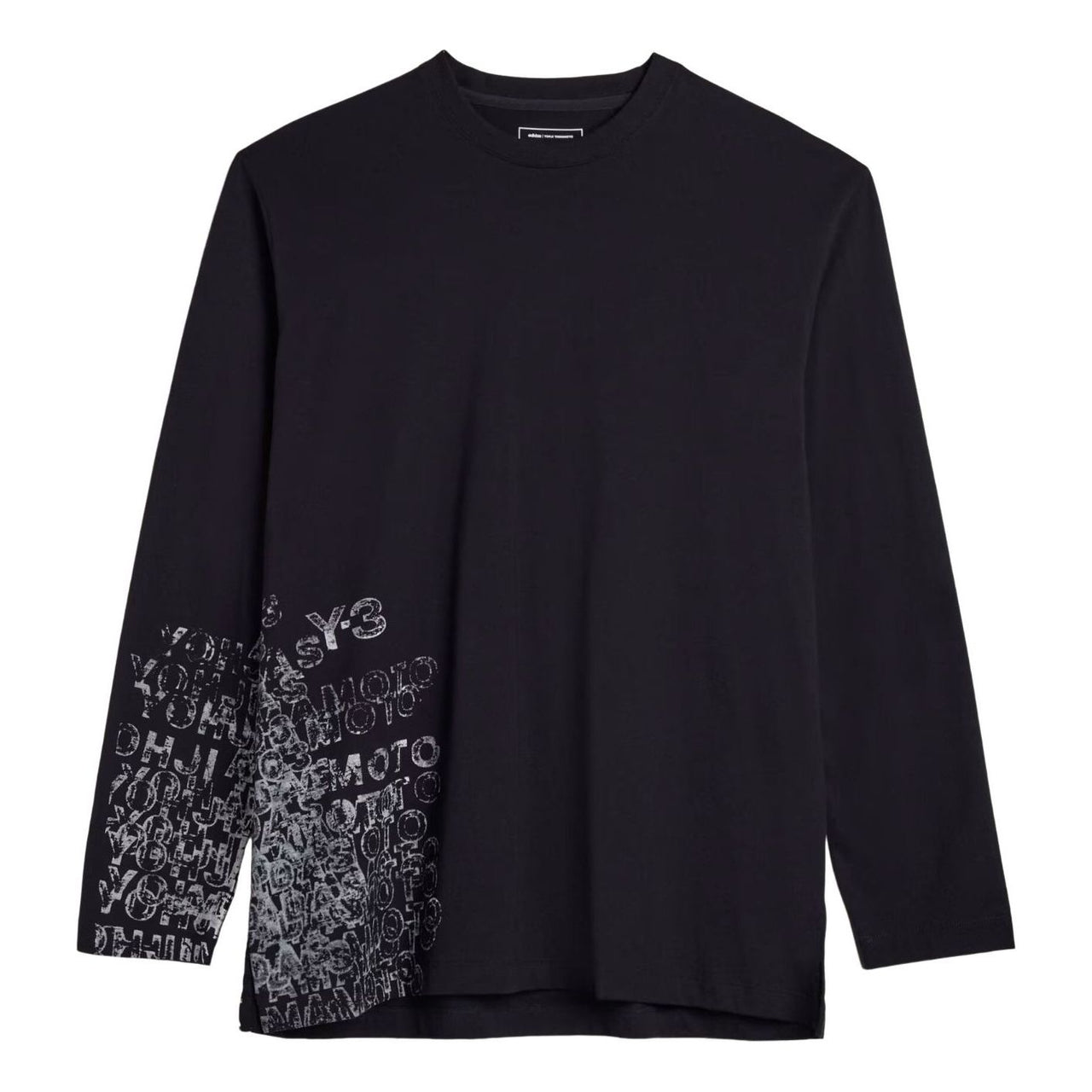 adidas Y-3 GFX Long Sleeve T-Shirt 'Black' KR2239