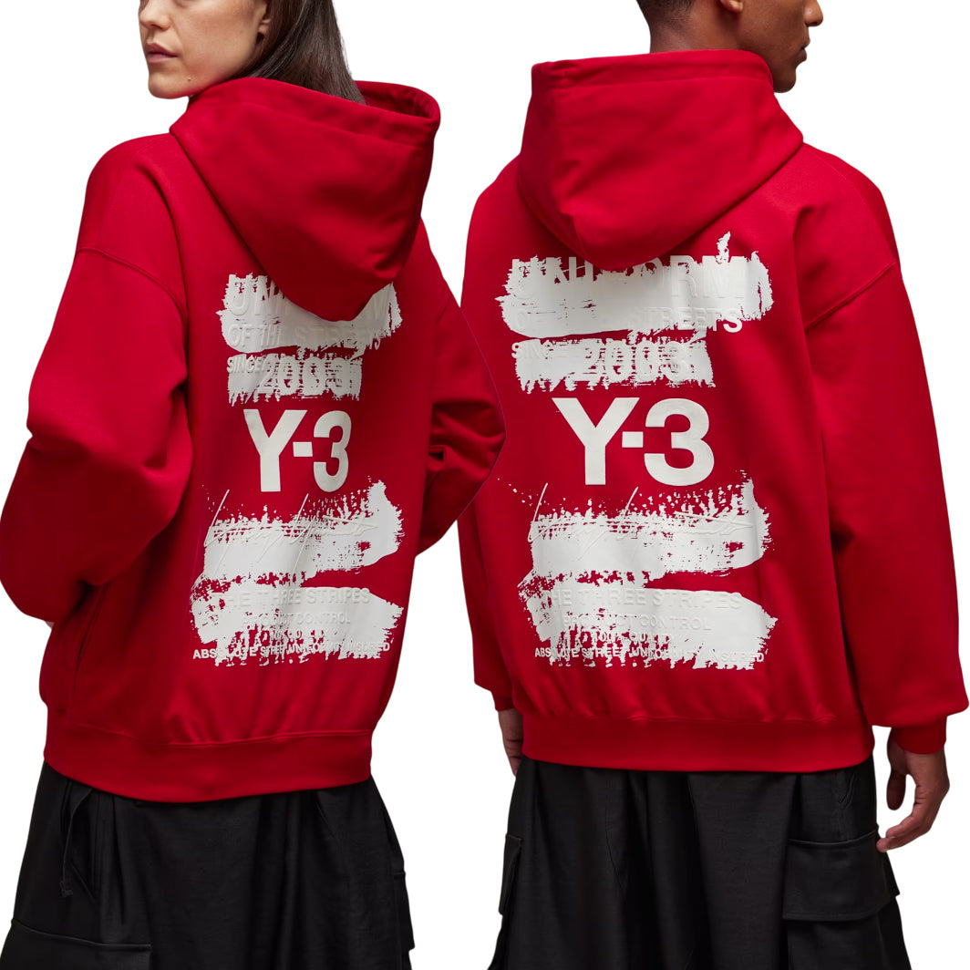 adidas Y-3 Graphic Hoodie 'Red' JM3230