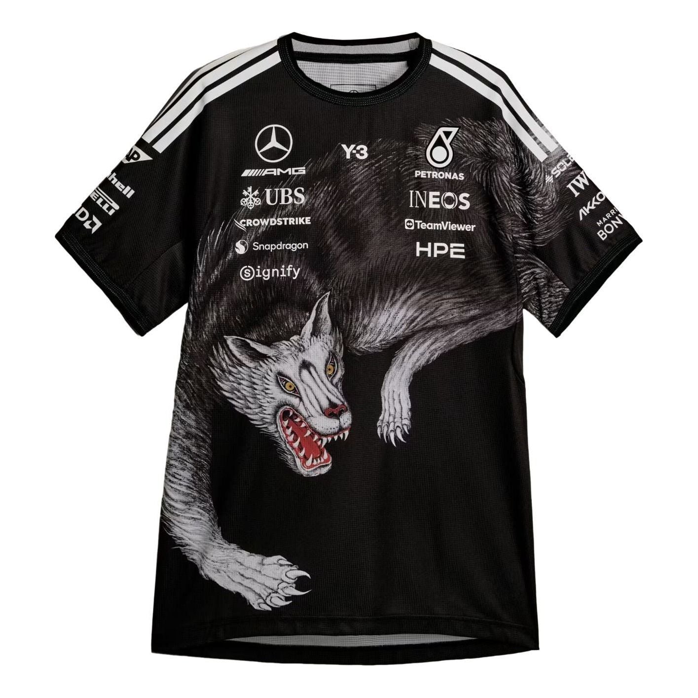 adidas Y-3 F1 Mercedes-AMG Petoronas Formula 1 Team Driver T-Shirt 'Black' KQ9844