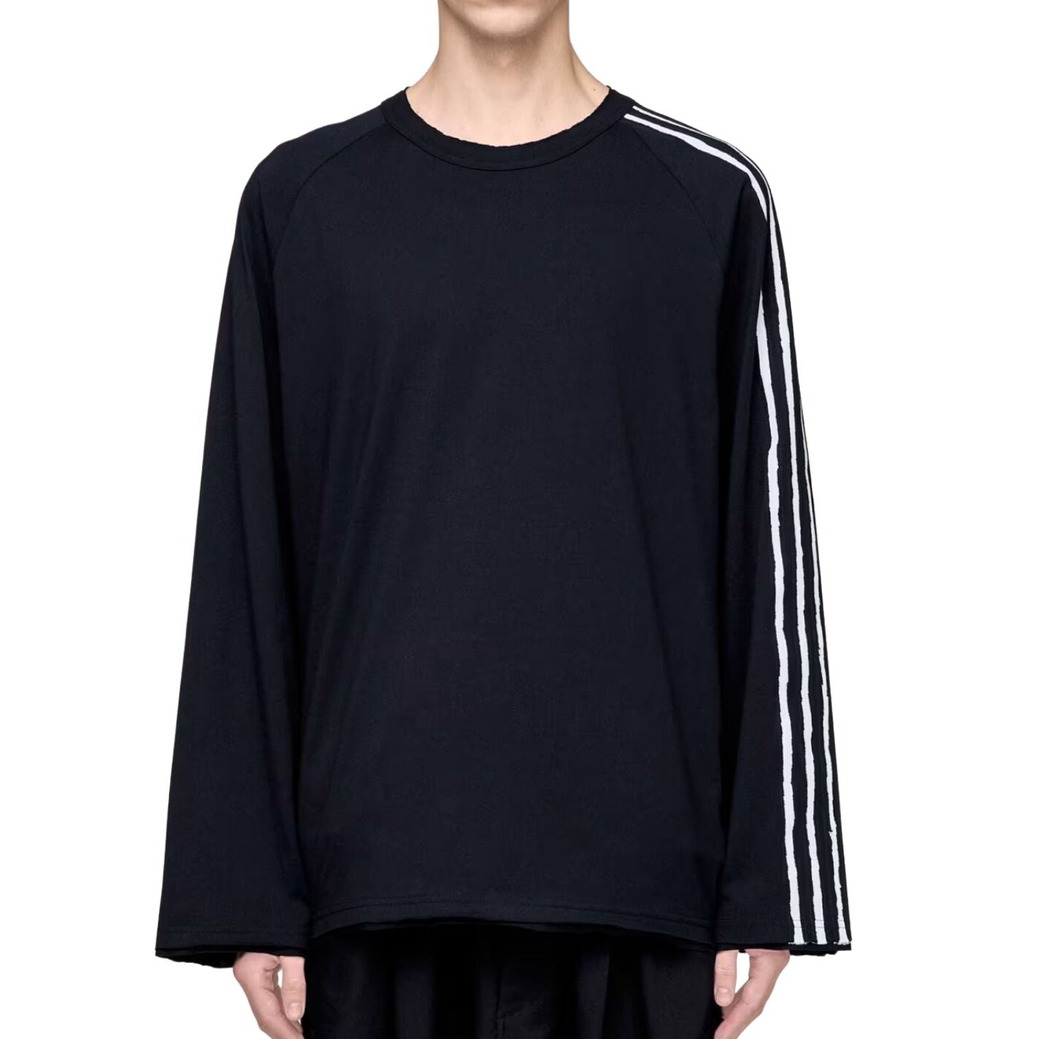 adidas Y-3 3-Stripes Long Sleeve T-shirt 'Black' KQ9795