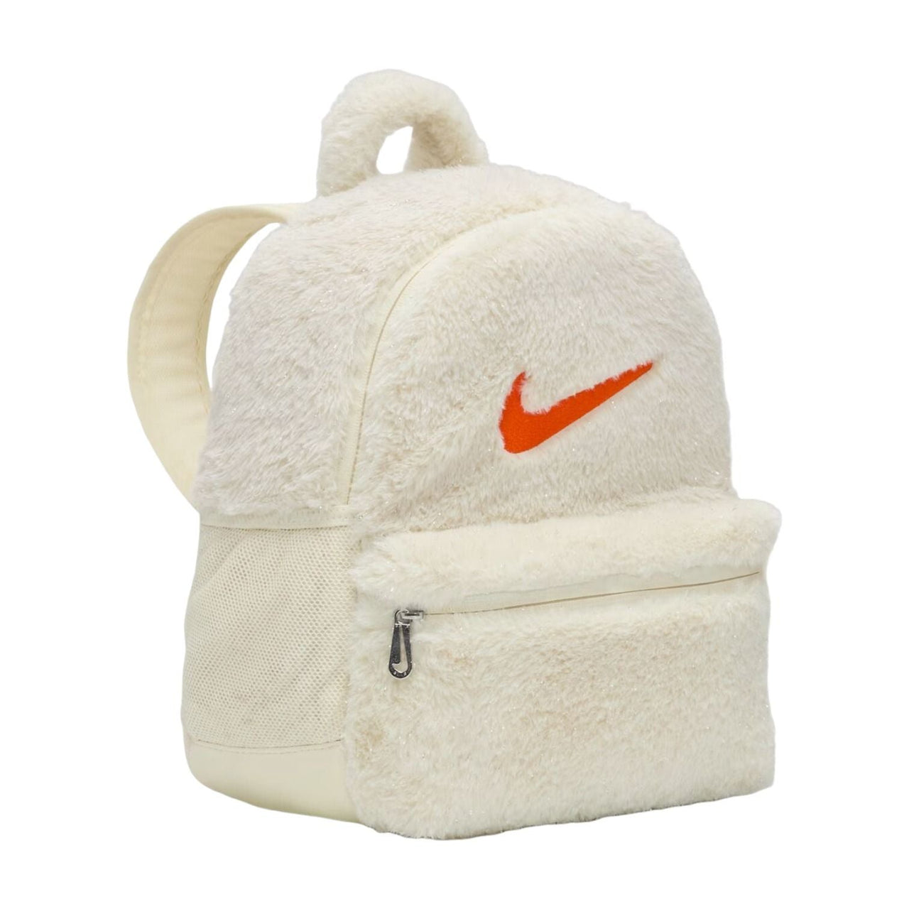 (GS) Nike Faux Fur 11L Backpack 'Coconut Milk Safety Orange' FZ1330-113