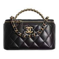 CHANEL 22SS Sheepskin Box Bag Shoulder Bag Crossbody Bag Handbag Women's Black