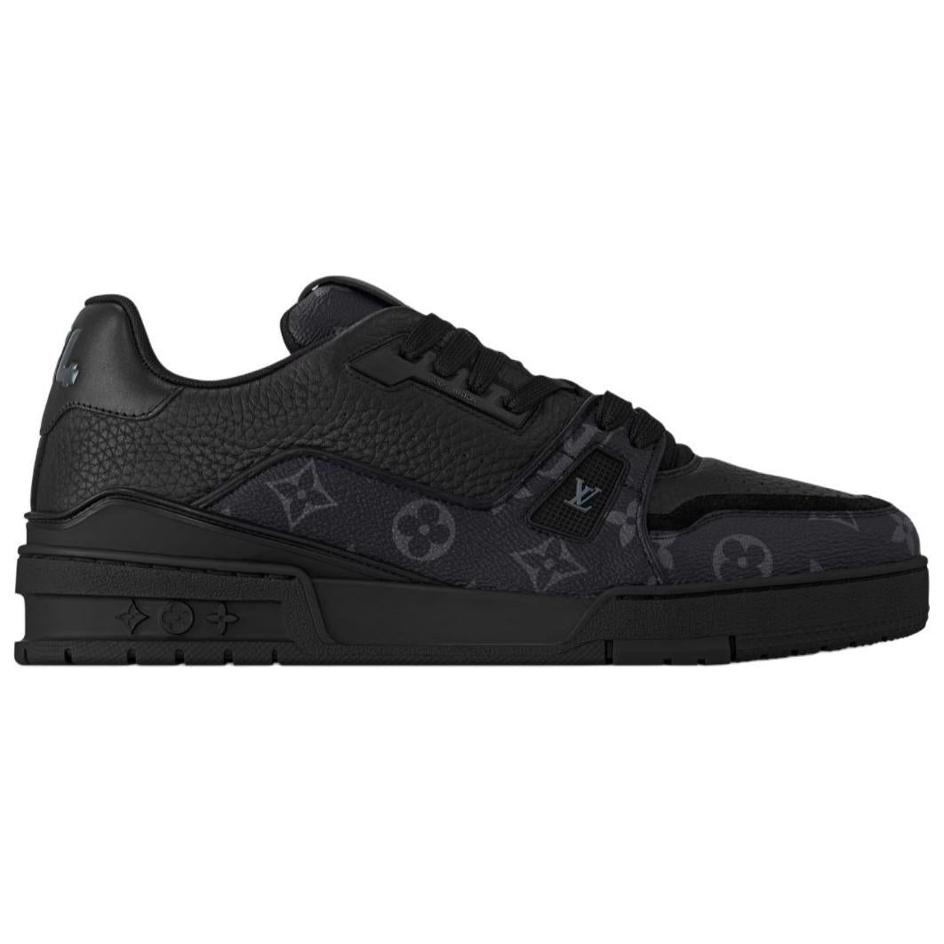 LOUIS VUITTON Trainer Low-Top Skateboard Shoes Men's Black