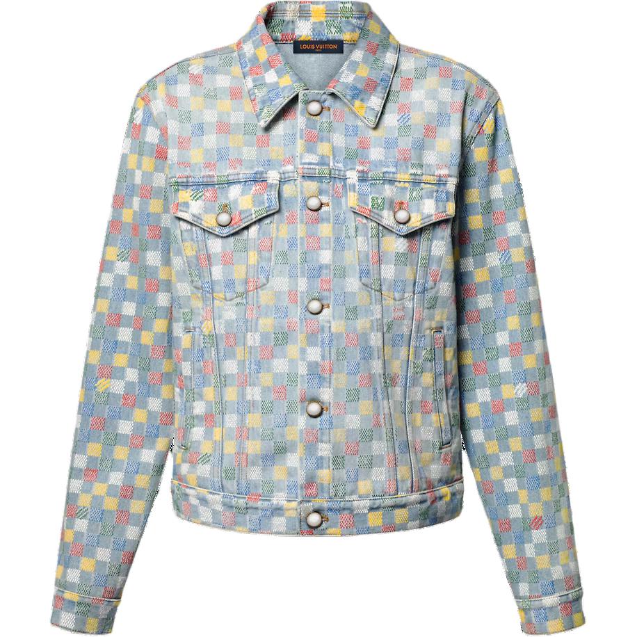 LOUIS VUITTON Damier Denim Trucker Jacket