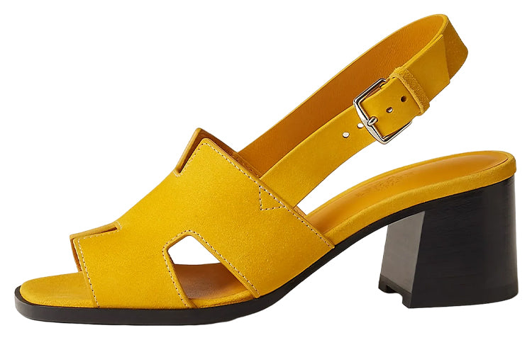 HERMES Strap Sandals Women's Yellow
