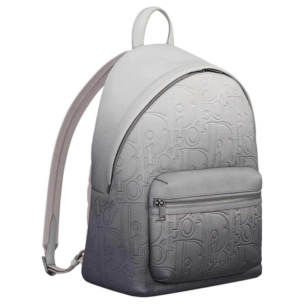 DIOR Rider 2.0 Cow Leather Backpack Unisex Gray Black