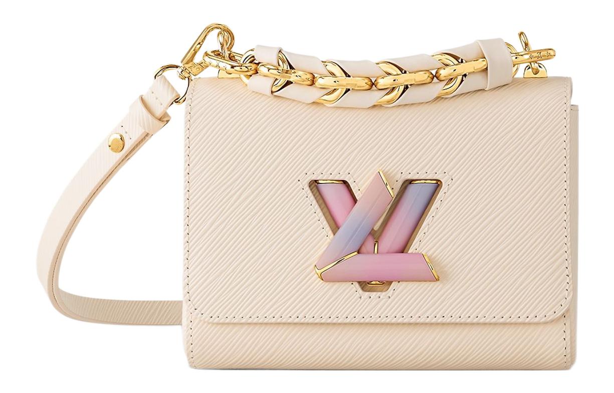 LOUIS VUITTON Twist Epi Grain Cow Leather Shoulder Bag, Crossbody Bag Small Size Women's Ecru