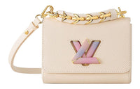 LOUIS VUITTON Twist Epi Grain Cow Leather Shoulder Bag, Crossbody Bag Small Size Women's Ecru