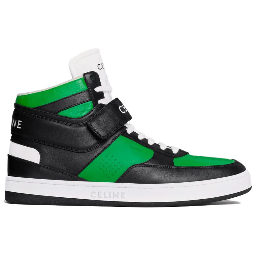 CELINE High Top Stylish Skateboarding Shoes Men's Black Green