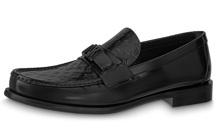 LOUIS VUITTON Major Loafers 'Black With Top Monogram'