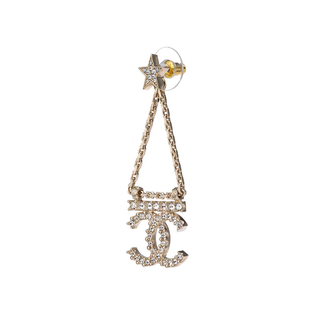 CHANEL Earrings Women's Gold
