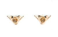PRADA Metal Stud Earrings Women's Gold