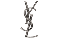 SAINT LAURENT Opyum Logo Crocodile Texture Brooch