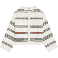 CELINE Baja Cardigan In Striped Tweed
