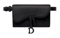 DIOR Saddle Calfskin Shoulder Bag Crossbody Bag Fanny Pack Women's Black