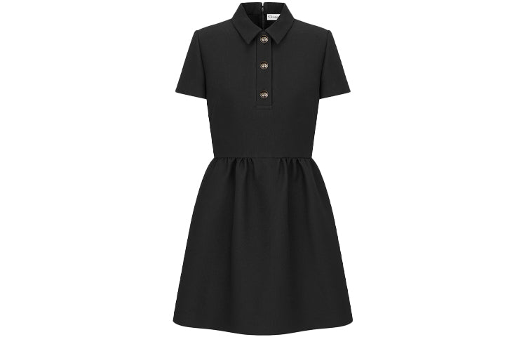 DIOR Short-Sleeved Dresses Women's Black