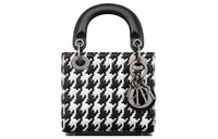 DIOR Lady Dior Cow Leather Daisie Bag Shoulder Bag Crossbody Bag Handbag Extra Mini Women's Black/White