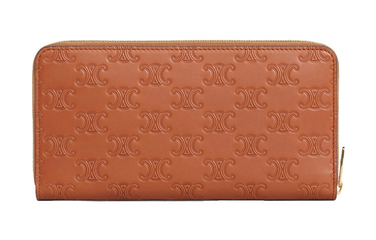 CELINE Clutch Coin Purse Card Holder Wallet Women's Brown
