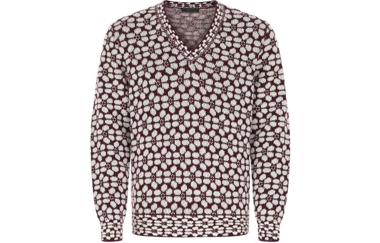 PRADA Cashmere Sweaters Men Burgundy