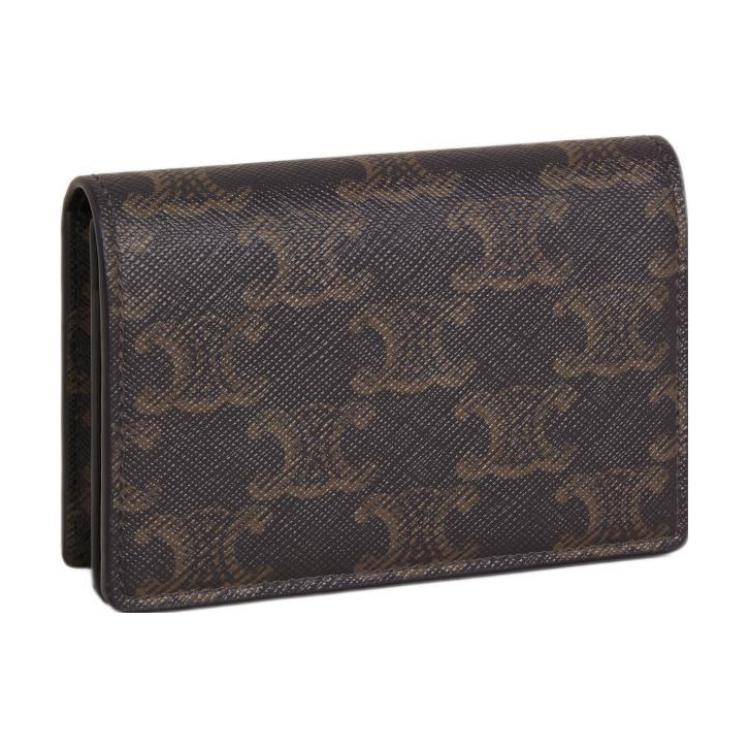 CELINE Cow Leather Card Holder Men's Black