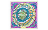 HERMES Silk Scarves Women's Purple/Blue