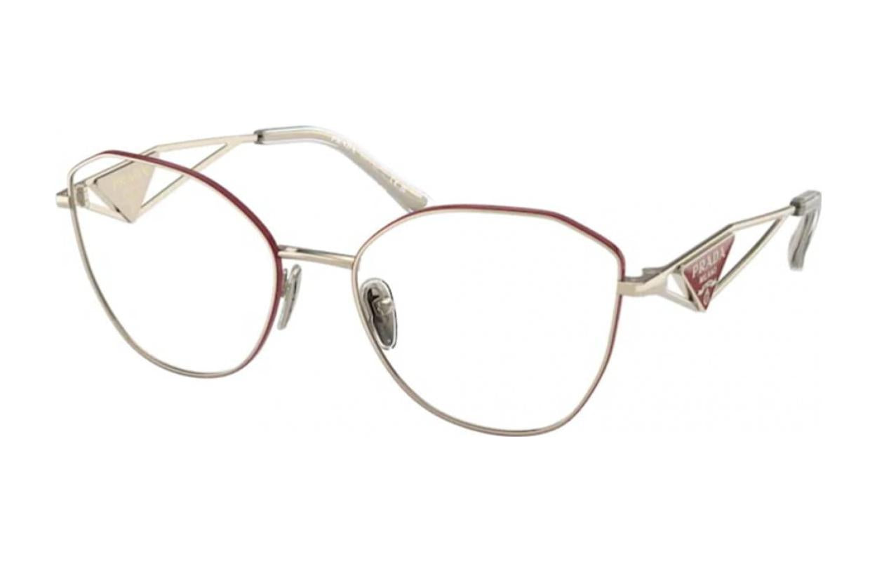 PRADA Square Eyeglass Frames Women's Gold