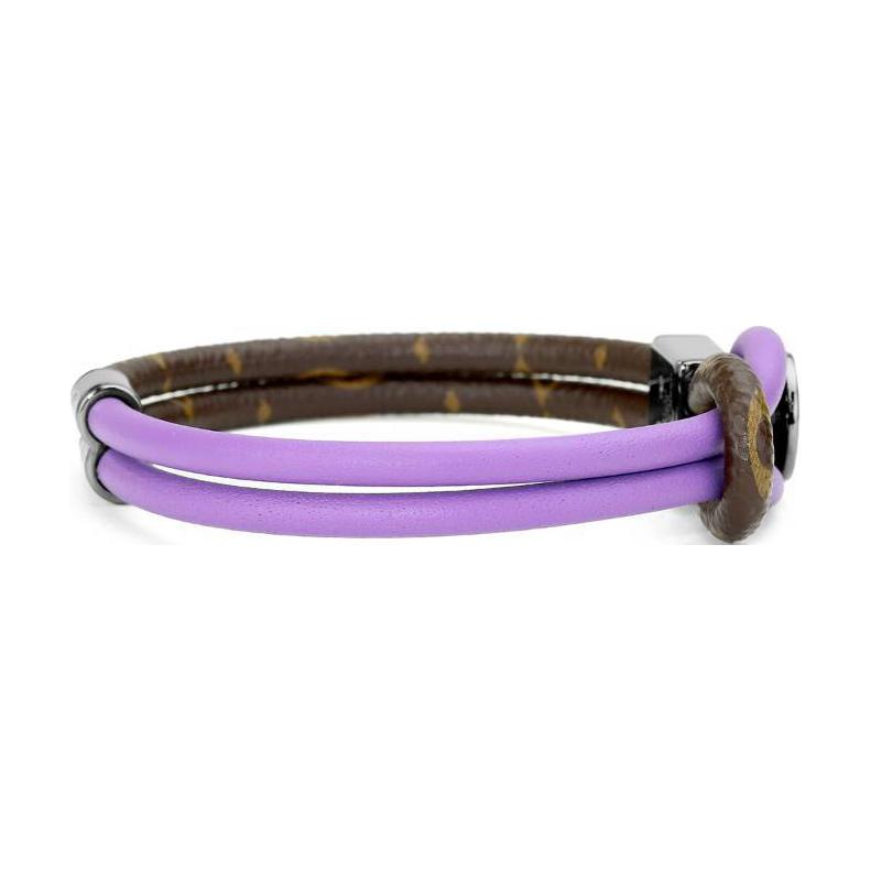 LOUIS VUITTON Calfskin Bracelets Unisex Purple