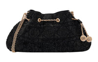 DIOR Cotton Bucket Bags Shoulder Bag Crossbody Bag Women's Black