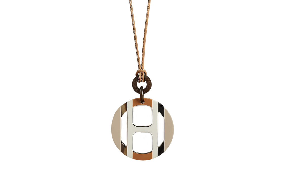 HERMES H Equipe Horn Necklaces Women's