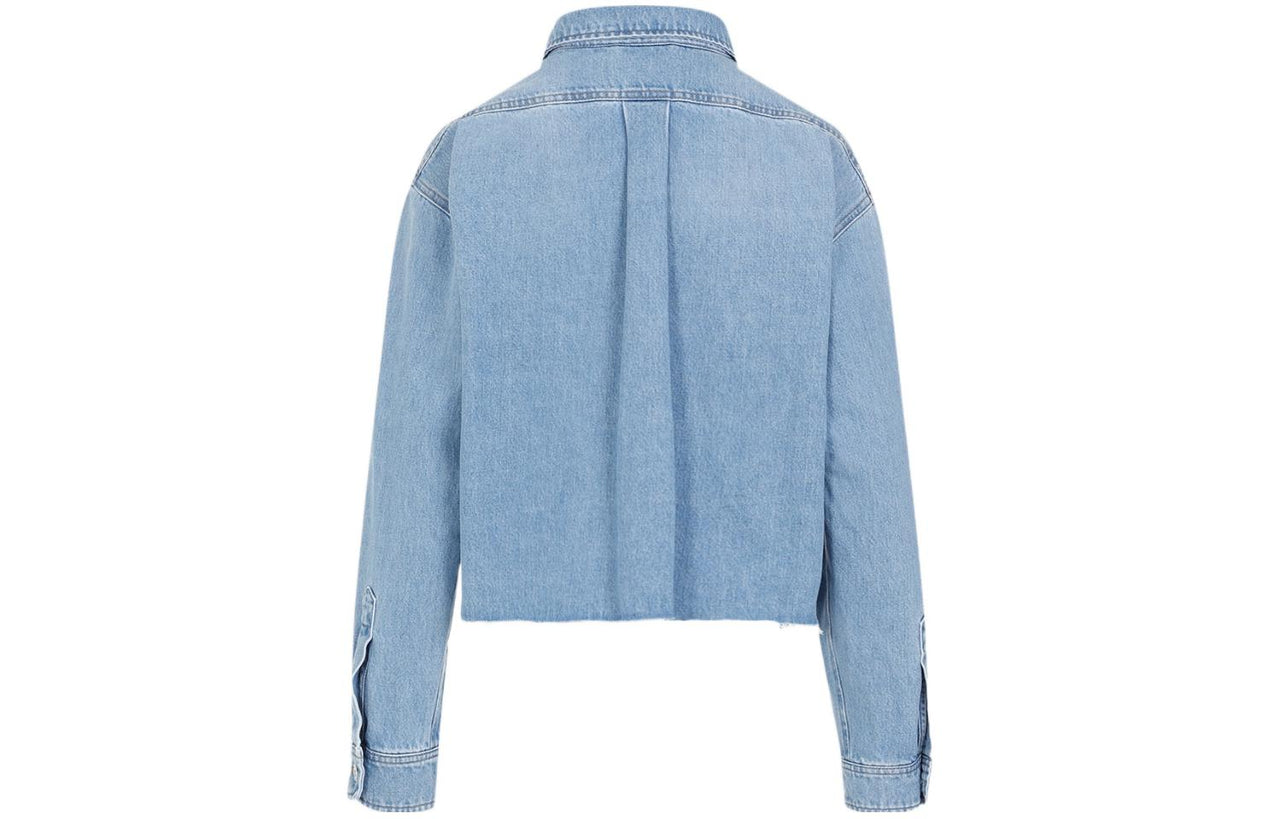 MIU MIU Logo embroidered Denim Jacket