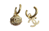 CHANEL Earrings Women's Gold