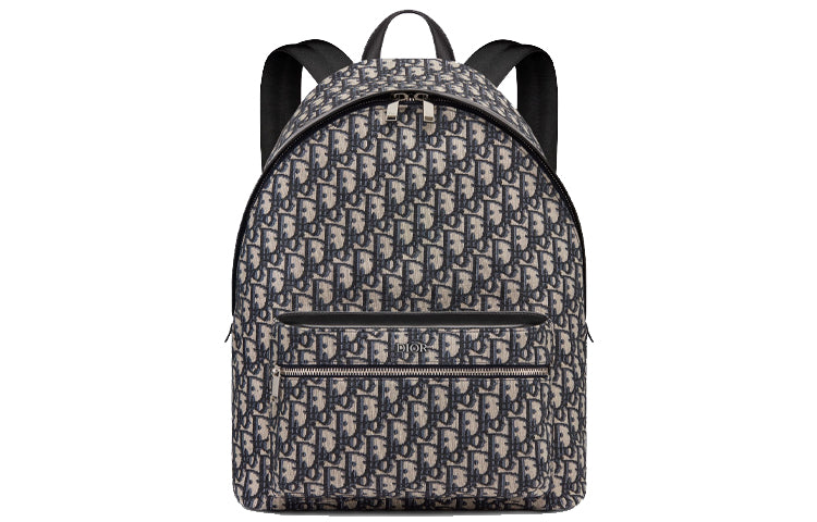 DIOR Fabric Backpack Unisex Beige Black