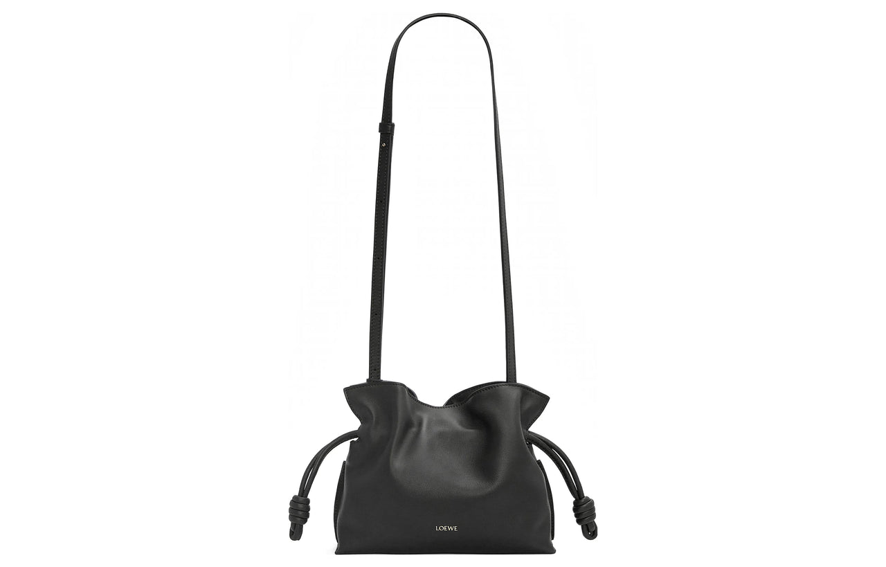 LOEWE Flamenco Nappa Cow Leather Clutch Mini Women's Black