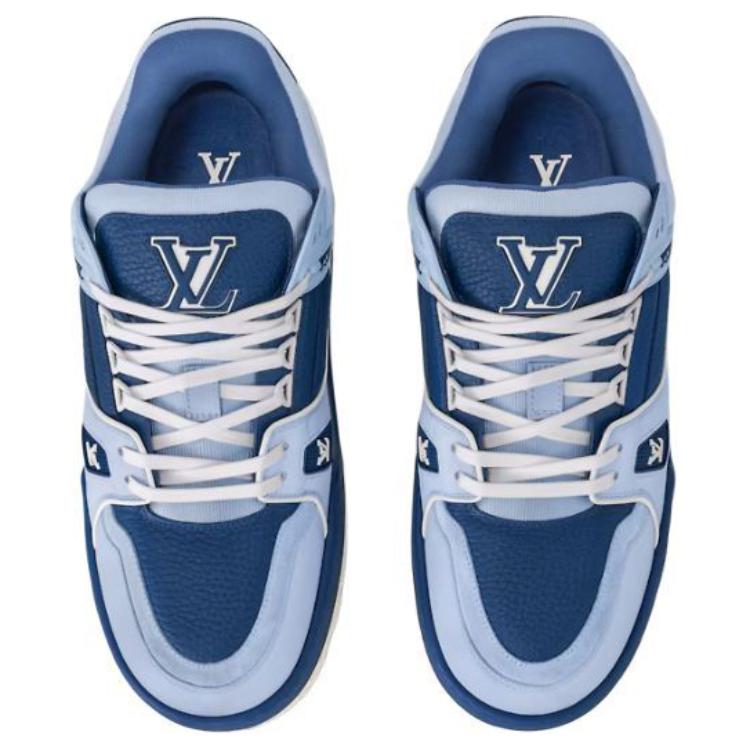 LOUIS VUITTON Trainer Maxi Low-Top Skateboard Shoes Men's Blue