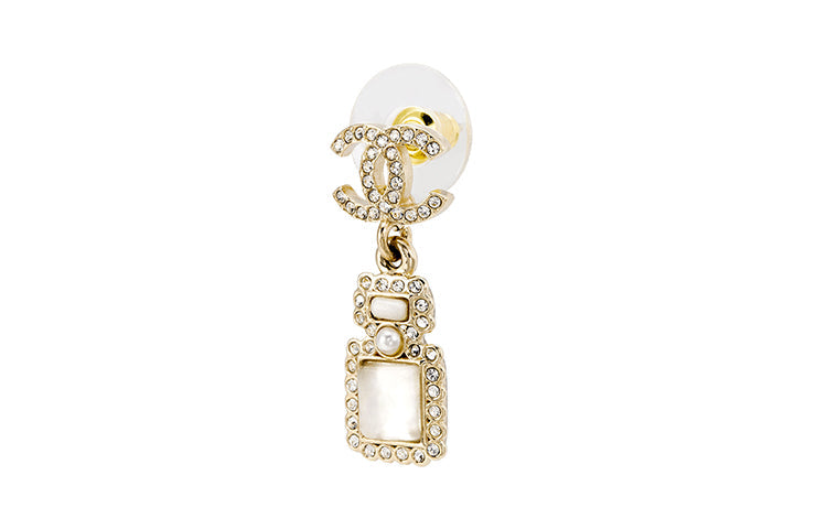 CHANEL Earrings Women's White