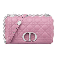 DIOR Calfskin With Sheepskin Shoulder Bag, Crossbody Bag Medium Size Women's Pink