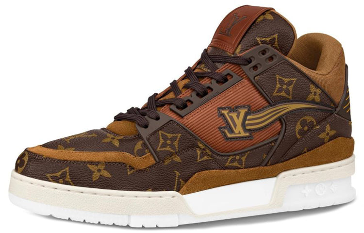 LOUIS VUITTON Trainer Ankle Sneakers 'Brown Monogram'