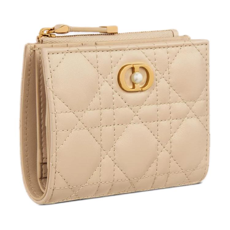 DIOR Jolie Lambskin Wallet Women's Beige