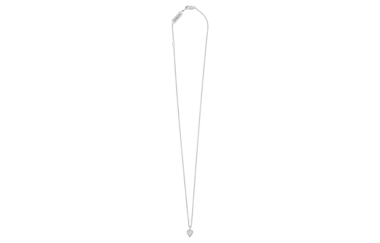 SAINT LAURENT 18K Gray Gold Necklaces Women's Silver