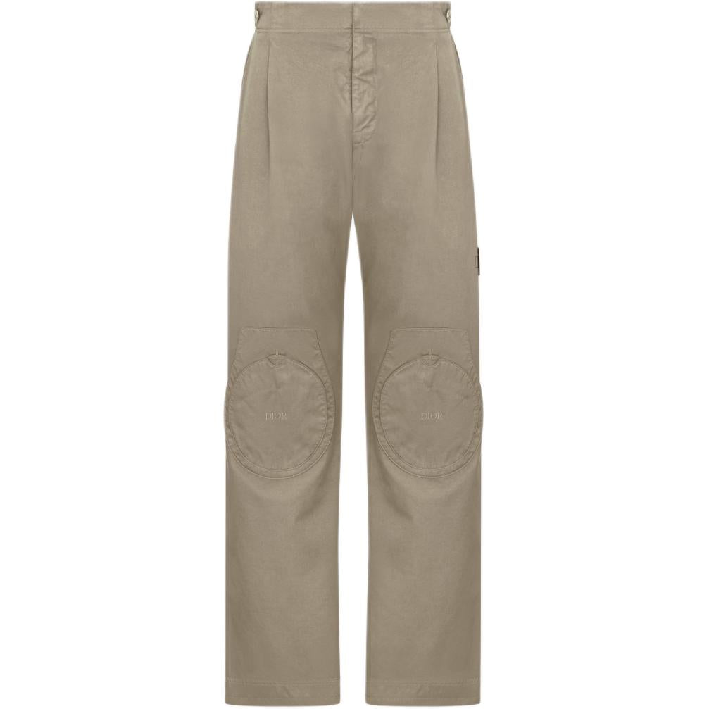 DIOR X Stone Island Cotton Blend Satin Loose Fit Sportswear Pants