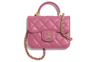 CHANEL Sheepskin Handbag, Shoulder Bag, Crossbody Bag Women's Pink