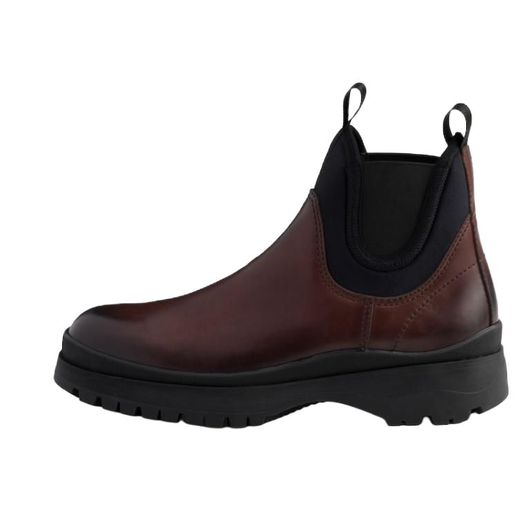PRADA Short Chelsea Boots Men's Brown
