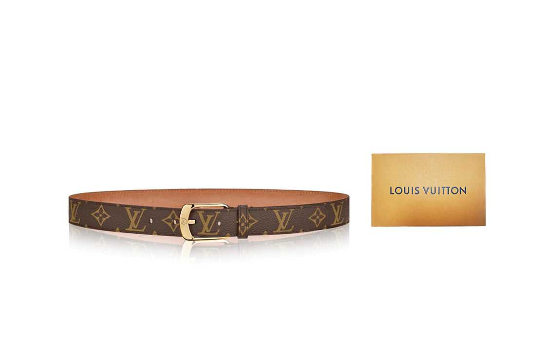 LOUIS VUITTON Ellipse Pin Buckle Cow Leather Leather Belts Women's