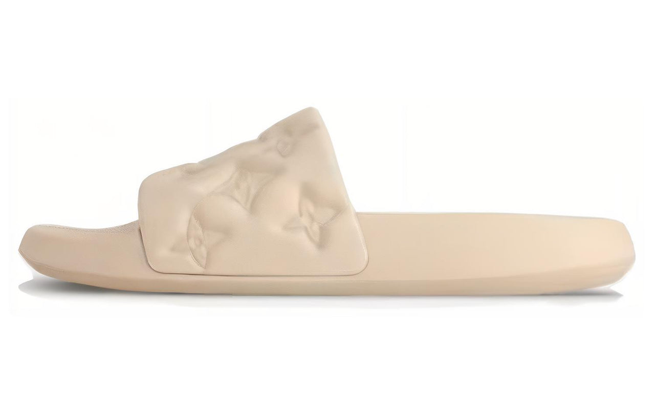 LOUIS VUITTON Waterfront Slide Slippers Men's Beige