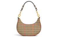 CELINE AVA Fabric And Cow Leather Crossbody Bags Shoulder Bags Women's Green/Brown