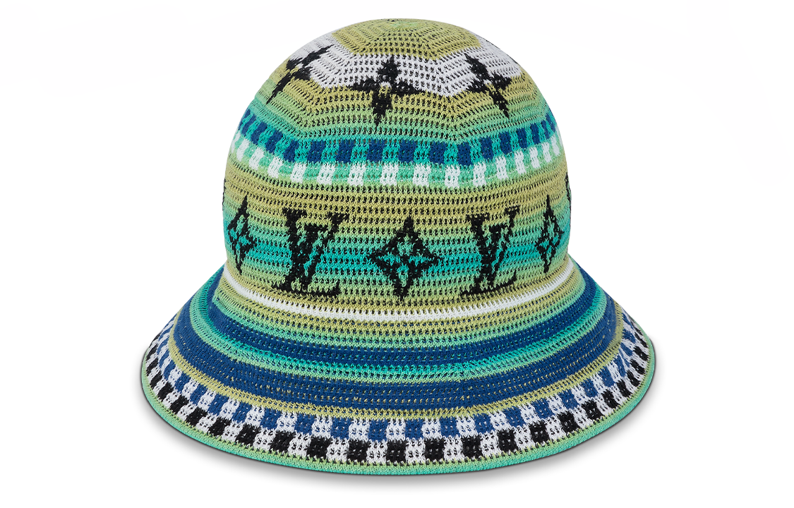 LOUIS VUITTON CROCHET STRIPES Bucket Hats Men's Multicolor
