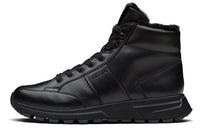 PRADA PRAX 1 Anti-Slip And Wear-Resistant Height Increasing Warm High-Top Casual Shoes Men's Black